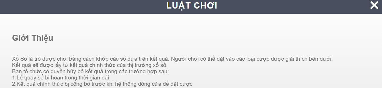 Luật chơi Xổ Số Miền Bắc online